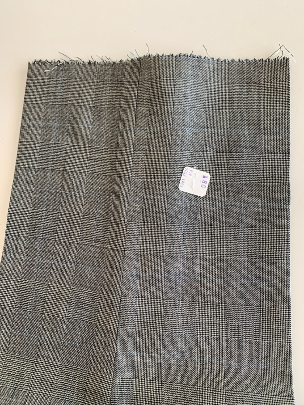 NWT Made in USA 100% worsted wool vintage Gray GlenPlaid Dress Pants unhemmed - Picture 3 of 6